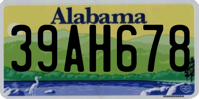 AL license plate 39AH678