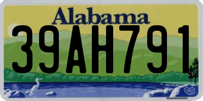 AL license plate 39AH791