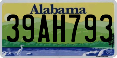 AL license plate 39AH793