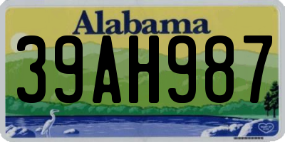 AL license plate 39AH987