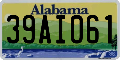 AL license plate 39AI061