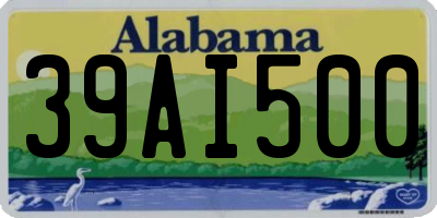 AL license plate 39AI500
