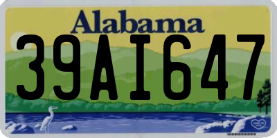 AL license plate 39AI647