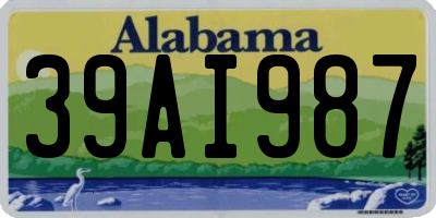 AL license plate 39AI987