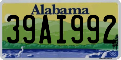AL license plate 39AI992