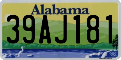 AL license plate 39AJ181