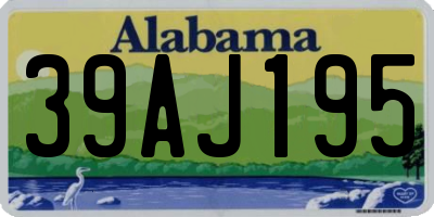 AL license plate 39AJ195