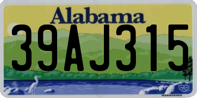 AL license plate 39AJ315