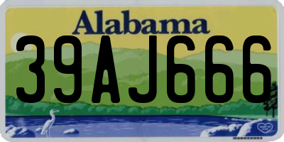 AL license plate 39AJ666