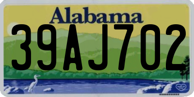 AL license plate 39AJ702