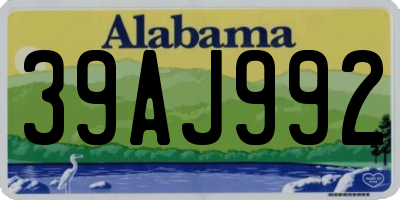 AL license plate 39AJ992