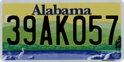 AL license plate 39AK057