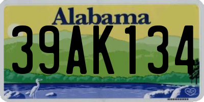 AL license plate 39AK134