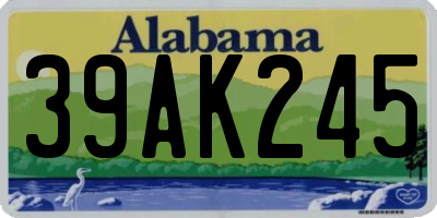 AL license plate 39AK245