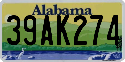 AL license plate 39AK274