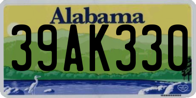 AL license plate 39AK330