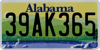 AL license plate 39AK365