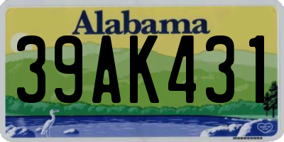 AL license plate 39AK431
