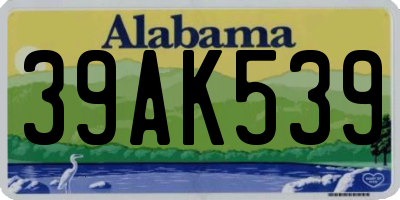 AL license plate 39AK539
