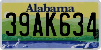 AL license plate 39AK634