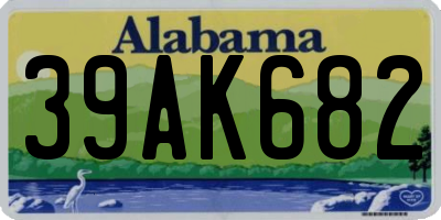 AL license plate 39AK682