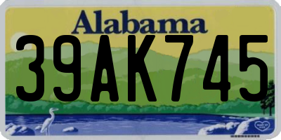 AL license plate 39AK745