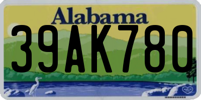 AL license plate 39AK780