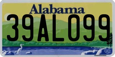 AL license plate 39AL099