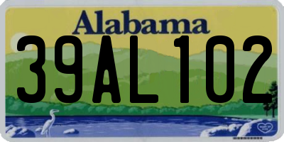 AL license plate 39AL102