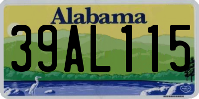 AL license plate 39AL115