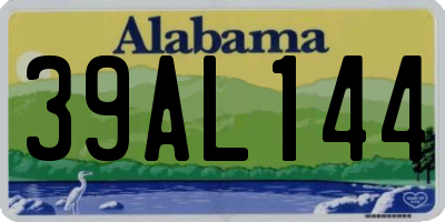 AL license plate 39AL144