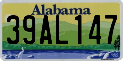 AL license plate 39AL147