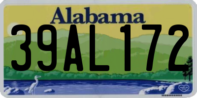 AL license plate 39AL172