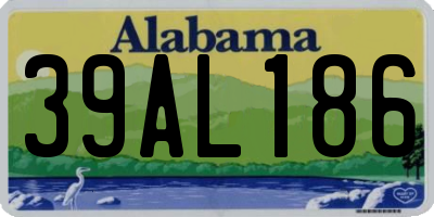 AL license plate 39AL186