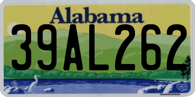 AL license plate 39AL262