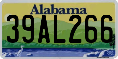 AL license plate 39AL266