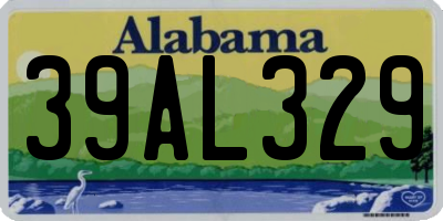 AL license plate 39AL329