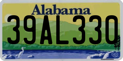 AL license plate 39AL330