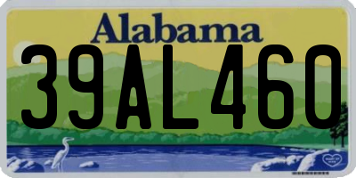 AL license plate 39AL460