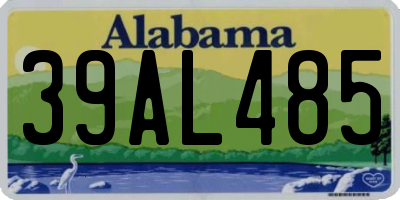 AL license plate 39AL485