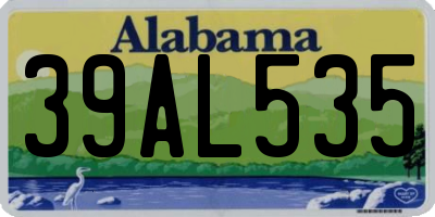 AL license plate 39AL535