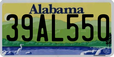 AL license plate 39AL550