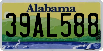 AL license plate 39AL588