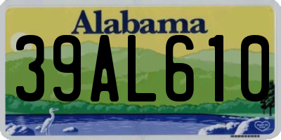 AL license plate 39AL610