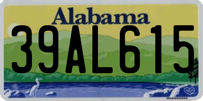 AL license plate 39AL615