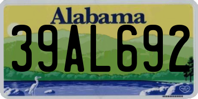 AL license plate 39AL692