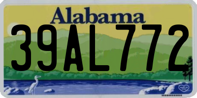 AL license plate 39AL772
