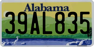 AL license plate 39AL835