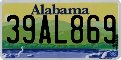 AL license plate 39AL869