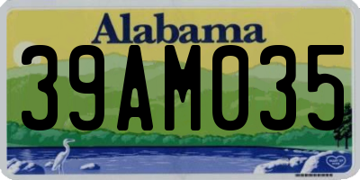 AL license plate 39AM035